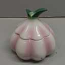 TOIVO Garlic Keeper for Counterwith Lid and Holes GarlicSaver,Garlic Holder Storage Container toKeep(purple)