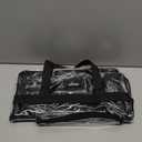 MAY TREE Clear Bag for Stadium Events 12612 Clear Tote Lunch Bag with Reinforced Strap for Work, Concert and Sports, Black