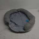 Cooling Dog Bed with Water Mat and Pillow, Waterproof Cooling Mat for Medium Small Dogs up to 50lbs, Pet Cool Pad with Summer Cool Fabric (Grey, G-Shaped)