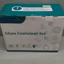 HOMBERKING 24pc Glass Food Storage Containers with Lids, Glass Meal Prep Containers with Leak Proof Snap Lock Lids, Airtight Bento Lunch Boxes, Kitchen Storage (12 lids & 12 Containers) - White (12 Pack 11~35oz)