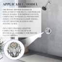 RP41661 Shower Faucet Replacement Kit for Delta and Peerless Single Handle Faucets with Button,One-Handle Tub/Shower Control with Clear Acrylic Handle Insert