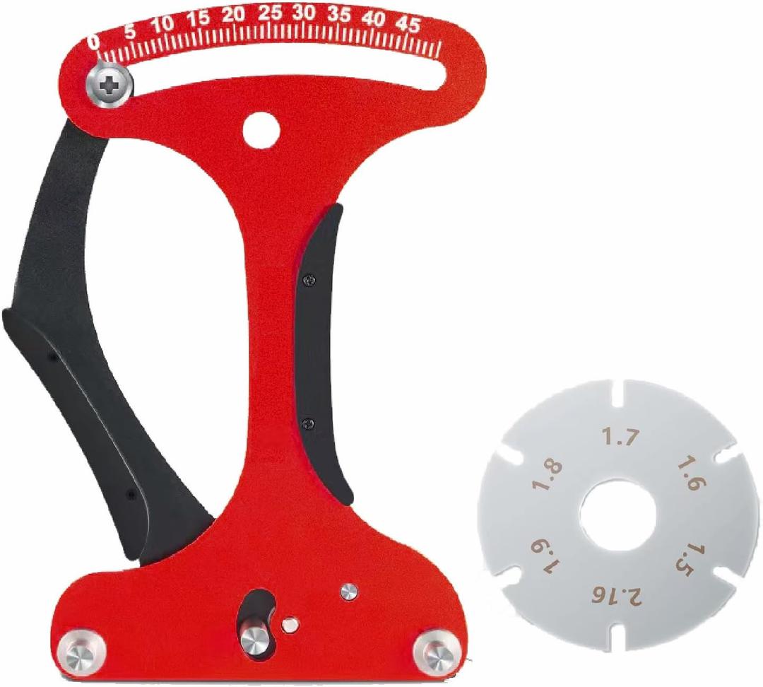 Spoke Tension Meter - Aluminum Alloy Wheel Repair Tool Road Bike Indicator Meter Tensiometer Wire Tension Adjustment Tool for Measuring Bicycle Wheel Spokes Voltage Value (red)