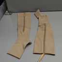 Ailaka Medical Compression Socks with Zipper, Knee High 15-20 mmHg Compression Socks for Women Men, Open Toe Support Socks for Varicose Veins, Edema, Recovery, Pregnant, Nurse (X-Large (1 Pair), Beige)