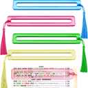 Soulchen 4 Pcs Mahjong Line Finder, Bright Acrylic Mahjong Line Reader for Beginners, Thickened Rules Reader for Strategy, Parties, Competitions, Gift for Players(Classic,6" L X 1" W X 0.4" T)