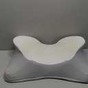 Extra High Loft Cervical Pillow for Side Sleepers, 6.30" Ergonomic Memory Foam Pillow for Broad Shoulders, Dual-Height Design, Washable Cove (White-gray)