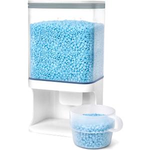 Conworld Laundry Beads Dispenser, Wall-Mounted Laundry Detergent Dispenser for Laundry Room Organization, Suitable for Rice, Laundry Scent Booster Beads (Small (30oz)-White)