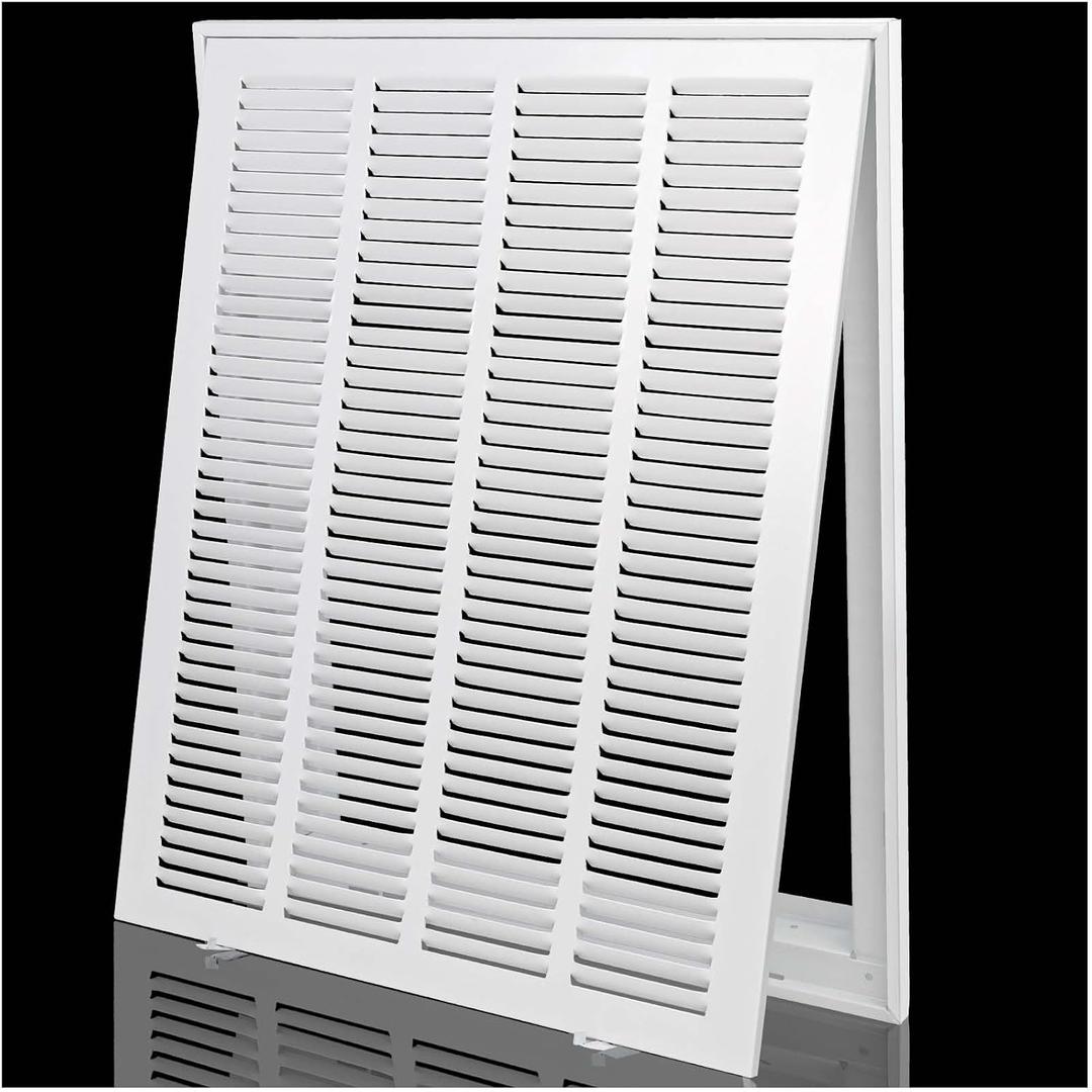 Return Air Filter Grille 16x20,Air Return Vent Cover for 16"W x 20"H Duct Opening,Steel HVAC Vent Covers for Wall and Ceiling,Holds 1" Thick AC Filter
