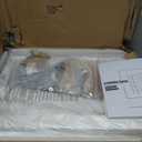 Dresser with Hanging Rack, 4 Drawers Small Closet for Bedroom, Reversible Fabric Kids Chest of Drawers with Clothes Rack, Tall Storage Tower, Sturdy Frame, White, 44''H