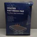 Easthome Heated Mattress Pad Queen Size - Embossed Electric Mattress Pad Cover Dual Control - 1-10 Hours Auto Shut Off Bed Warmer with Deep Pocket White