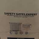 Regalo Safety 29-49" Easy Step Extra Wide Baby Gate for Doorways & Bottom of Stairs, Pressure Mounted Safety Gate with Door for Babies, Toddlers & Pets, Black