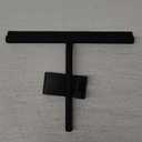 ecooe Silicone Shower Squeegee with Hanger, 11/28cm Shower Squeegee for Glass Doors, Black Window Squeegee Scraper with Stainless Steel Core for Home Bathroom Kitchen Car Glass Doors