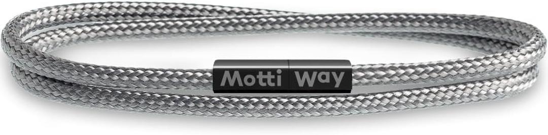 Nautical Durable Black Rope Cord Cuff Unisex Waterproof Bracelet with Magnetic Clasp for Men & Women (M - Wrist size: (6.9 - 7.1 inch], Hawaii)
