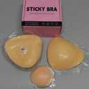 Ultra Push up Sticky Bra Pads Inserts | Double Sided Adhesive Bra Inserts | Stick on Bra for Sports Bra Swimsuit (Medium, Beige)