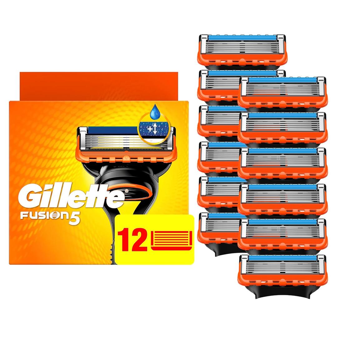 Gillette Fusion5 Razor Blade Refills for men- 24 Count – 5-Bladed with Lubrication Strip and Precision Trimmer
