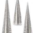Regency International Bristle in Glass Tree, Set of 3 (Silver)
