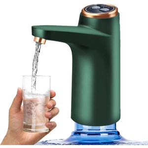 5 Gallon Water Bottle Dispenser Pump System USB Charging Automatic Drinking Water Pump Portable Electric Water Dispenser (Green)