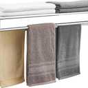 Bathroom Towel Rack with Double Towel Bar 32 Inch Bathroom Hotel Shower Shelf SUS304 Stainless Steel Modern Wall Mounted Holder Polished Chrome