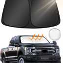 Custom Fit Windshield Sun Shade for Ford Super Duty F250 F350 F450 F550 2017-2022, Foldable, Easy to Install & Store, Full Coverage, 210T Reflective Fabric, Blocks 99% of UV Rays