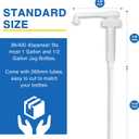 4Pcs Gallon Jug Syrup Pump Dispenser, 38-400 Leak Proof Pump for Gallon Jug - Lotion Shampoo Pump Cap Included, Fits 1 Gallon Bottle 64oz 128oz Shampoo Laundry Detergent Containers (White - 4 Pack)