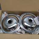 MP22YA Electric Stove Burner Element Replacement Set & W10290350 W10290353 4 Pack Silver Drip Pans - Perfectly Fit Whirlpool Electric Range Stove Top