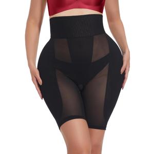 Hip Pad Shapewear for Women High Waisted Hip Padding Lifter Curvy Body Shaping Panties for Under Dress (Medium, Black-zfg)