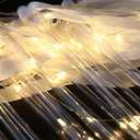 24 PCS Light up Wands for Wedding, Wedding Wands Ribbon with 3 Colorful Flashing Modes, LED Silk Fairy Wands Wedding Sparklers with Bells for Wedding, New Year, Concert, Festival Decorations (White)