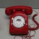 Retro Telephone, Classic Landline Telephone Vintage Old Fashioned Corded Telephone with Redial Function,for Home & Office Decor, Red