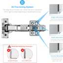 2 Pack Frameless Full Overlay 175 Degree Soft Close Lazy Susan Hinges, Clip ON Plate, Chibery Multi-Pivot Concealed Hardware for Corner Kitchen Cabinet, Cupboard Folded, Folden Door, Closets