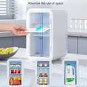BEICHEN Mini Fridge,6 Liter / 8 Can Small Fridge for Bedroom, Car, Office & Dorm, 110V AC/DC Portable Thermoelectric Cooler & Warmer for Skincare, Food, Drinks, White