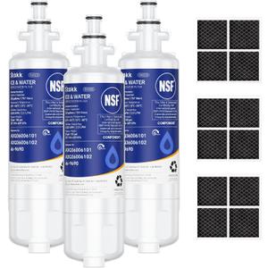 Stokk LT700P ADQ36006101 Refrigerator Water Filter Replacement Compatible with LG LT700P/PC/PCS, ADQ36006102, ADQ36006113, AGF80300702, Kenmore 9690, and LT120F Air Filter, NSF42, 3 Combo