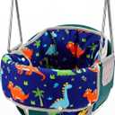 3 Pcs Toddler Swing Cushion Baby Swings Outdoor Seat Insert Pad Compatible with Full Bucket Seat for Toddlers Age 1-3 Detachable Machine and Washable(Not Included Swing)(Dinosaurs)