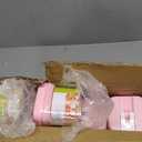 U-QE Airtight Food Storage Container Set-10 Piece BPA Free Clear Plastic Cereal Canisters with Easy Lock Lids-Kitchen & Pantry Organization Containers for Sugar, Flour, Cereal, Labels & Marker(Pink)