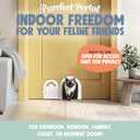 Purrfect Portal Meow Manor Cat Door Interior Door - No-Flap, Fits Cats Up to 20 lbs, Easy DIY Setup, No Training Needed, White