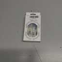 2 x Blue Almond Water Ripple Press-On Nails 24pcs (12 Sizes) with Silver Bows & Glue, Glossy Finish