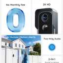 BOIFUN Video Doorbell Camera Wireless No Subscription Required, 2K HD, 166 Wide View, HDR Night Vision, Motion Alerts, TwoWay Audio & Battery Video Doorbell with Chime, 2.4GHz WiFi Only