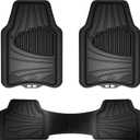 Armor All 3-Piece All-Season Floor Mats, Universal Fit Mats for Cars, Trucks, SUVs  Black