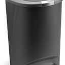 simplehuman CW1355 Black Plastic 50L Semi Round Step Trash Can