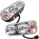 ECOTRIC Universal Halogen Snow Plow Lights Kit Compatible with Boss Western Meyer Blizzard Curtis Snowdog Replacement for 1311100 Snow Plow Lights Accessories