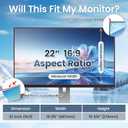 Magnetic 22 Inch Privacy Screen for Computer Monitor 16:9 Aspect Ratio,Removable Anti Blue Light Filter with Eye Protection,Hanging Anti-Spy Protector for Flat Desktop PC