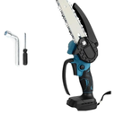 Tree Branch Pruner 6 Inch Electric Chain Saw Handheld Portable Chainsaw Tree Wood Cutter Pruning Garden Power Tool Sharp, Powerful & Clean Cut