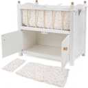 509 Crew Little Flora 2-in-1 Wooden Doll Cabinet Bed & Storage Station
