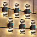 6 Pack Dusk to Dawn Outdoor Light Fixture,14W IP65 3000K 1100LM Warm White,Exterior Lights for House, Up and Down Outdoor Sconce Lights, Aluminum Outdoor Lights for House Porch Garage (Jet Black)