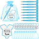 Harloon 50 Set Baby Shower Pens Favors for Guests It's a Boy Ballpoint Pens Baby Shower Party Favors Blue Cards 50 Organza Bags for Gender Reveal Gifts Game Prizes Souvenirs