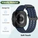 3 Pack Compatible for Samsung Galaxy Watch Ultra Band 47mm, Soft Ocean Silicone Sport Strap Replacement Accessory Watch Band for Galaxy Watch 7 Ultra Women Men