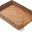 Seagrass Letter Tray for A4 File Woven Desk Tray Organizer for Paper Folder Mail Document Magazine Storage Basket for Office