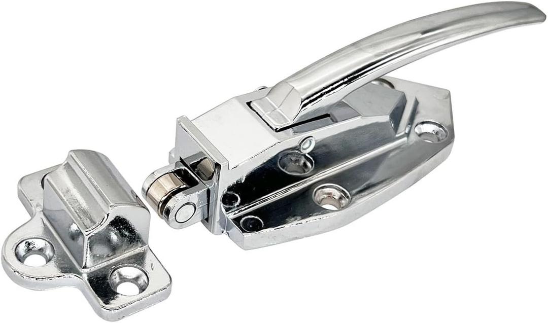 Freezer Door Flush Mounted Walk in Latch Handle, 145mm, Silver Tone