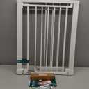 BABELIO Safety Gate Door Fits for Stairs, Narrow and Wide Doorways with Auto Close, Easy Install, No Drilling, Pressure Mounted for Baby, Child, Pets, Dog/Puppy, 26''-40'', White