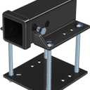 Bolt-On RV Hitch Receiver - 2" Adapter for 3-4" Camper Beams, 200lbs Reinforced Cargo Rack & Bike Mount