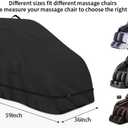 Roasivi Massage Chair Cover Waterproof Massage Chair Full Body Protector Zero Gravity Armchair Cover 420D Oxford Fabric with Drawstring and Buckle 59 "L x 36"W x 47.5"H Black