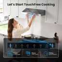 VIKIO HOME 30 Inch Under Cabinet Range Hood 900 CFM, Dual Motor Powerful Kitchen Vent Hood, Gesture & Touch Control, Ultra Quiet DC Motor, Dishwasher-Safe Filters, LED Lights, Stainless Steel